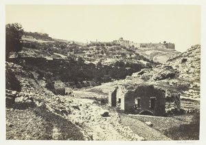 En-Rogel の壁から見たエルサレム、1857 年。 作： Francis Frith