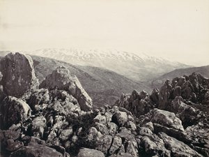ヘルモン山、変容の山、約。 1857年。 作： Francis Frith