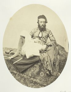 肖像画、トルコの夏の衣装、1857年。 作： Francis Frith