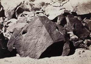 ワディー・エル・ムカッタブのシナイ語の碑文、 作： Francis Frith