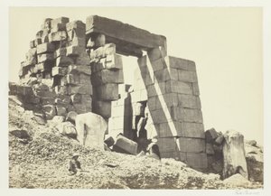 花崗岩の塔門、テーベ 作： Francis Frith