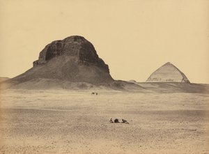 東から見たダハシュールのピラミッド、1857年。