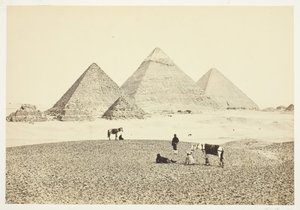 エル ギーゼのピラミッド、南西、1857 年。 作： Francis Frith