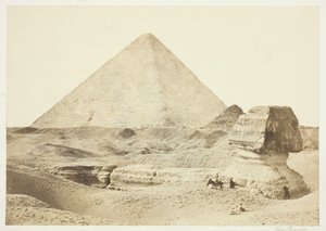 スフィンクスと大ピラミッド、1857 年、1862 年に印刷。 作： Francis Frith