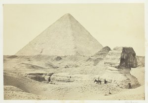 スフィンクスと大ピラミッド、ギザ、1857 年。 作： Francis Frith