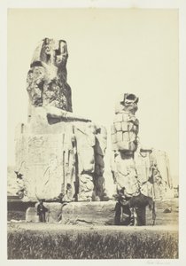 テベスの平原、メムノンの彫像 作： Francis Frith