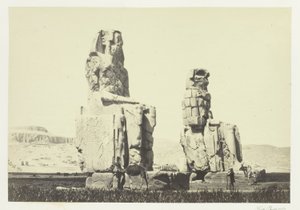 メムノンの像、テーベの平原 作： Francis Frith