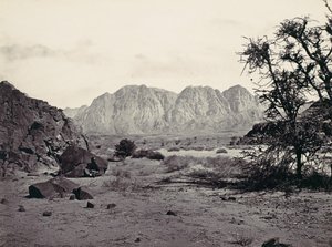 書かれた谷、シナイ、カリフォルニア州。 1857年。 作： Francis Frith