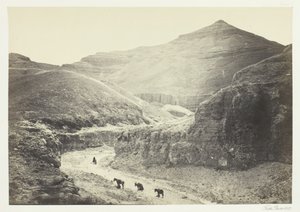 王家の墓の谷、テーベ、1857 年。 作： Francis Frith