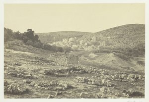 ヘブロンでの眺め、1857 年。 作： Francis Frith