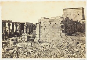 フィラエ島の眺め、1857 年、1862 年に印刷。 作： Francis Frith