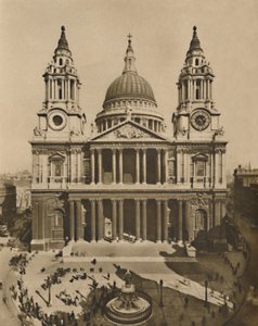 旧セントポールズ跡地にレンが建設した大教会、c1935。 作： Frith and Co