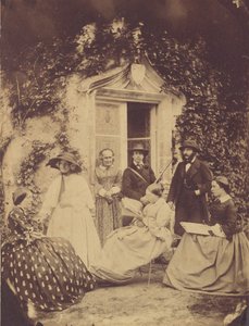クローデ家グループ、アンボワーズ城、ロッシュ城、1856 年。 作： Francis George Claudet