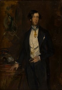 アルバートの肖像、ロンデスバラ卿（1805-1860）、1825-60年頃（船上油彩） 作： Francis Grant