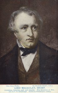 トーマス・バビントン・マコーレー（1800-1859）、イギリスの政治家および歴史家