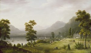 1817-18年、ジョージ湖の頭にあるカーターズタバーン 作： Francis Guy