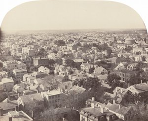 ウェストミンスター ストリートから北西を望む、プロビデンス、1858～1860 年。 作： Francis Hacker