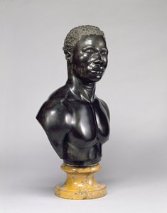 男の胸像、1758年頃（黒い石灰岩と黄色の大理石）（281574も参照） 作： Francis Harwood