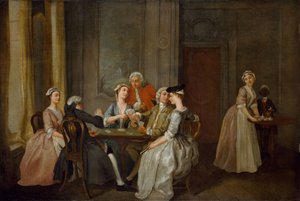 カドリールでの演奏、1740-50。 作： Francis Hayman