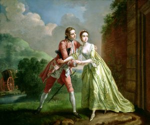 サミュエルリチャードソン（1689-1761）の「クラリッサ」からクラリッサハーロウを誘拐する準備をしているロバートラヴレス