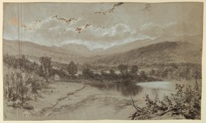 3 つの建物のある風景 作： Francis Hopkinson Smith