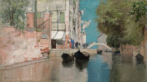 パブリック ガーデンに向かう途中、カリフォルニア州。 1895年。 作： Francis Hopkinson Smith