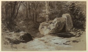 森の中の岩 作： Francis Hopkinson Smith