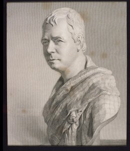 ウォルタースコット卿（1771〜1832）、「版画のギャラリー」より、1833年に出版（彫刻） 作： Francis Legatt Chantrey
