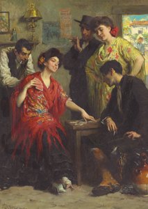 カード遊びをする人々