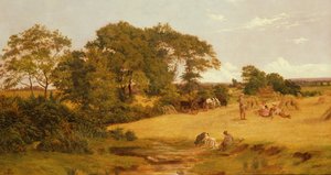 エセックスのトウモロコシ畑、1875 作： Francis M. Trappes