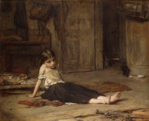火の中の顔、1867 作： Francis Montague Holl