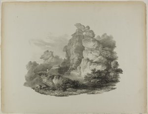 Brimham Rocks、Pateley Bridge ヨークシャー近く 作： Francis Nicholson