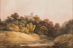 風景 1840年頃（紙に水彩画） 作： Francis Nicholson