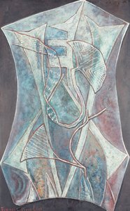 盲目の幸福；ボヌール・ド・ラヴュルマン》1947年頃（油彩・板） 作： Francis Picabia
