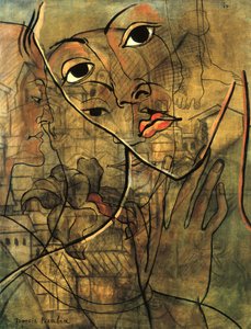 顔（キャンバスに油彩） 作： Francis Picabia