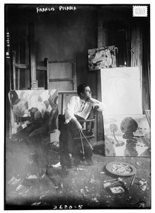 フランシス・ピカビア、1910-15年頃（モノクロ写真） 作： Francis Picabia