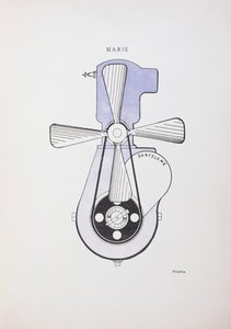 マリー」、ダダイズムの定期刊行物『ラ・ルヴュー』391号第3号のためのドローイング 作： Francis Picabia