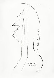 ローザンヌ、Imprimeries Reuniesより出版された "Poemes et Dessins de la Fille nee sans Mere "23号。 作： Francis Picabia