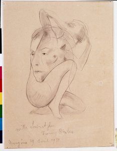 裸の女性の身体を重ね合わせた透明な顔。フランシス・ピカビア（1878-1953）の素描 1932 Sun.27X20 cm カンティーニ美術館、マルセイユ