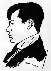 トリスタン・ツァラ（リトグラフ） 作： Francis Picabia