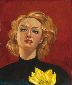 黄色い花を持つ女 1941-2年頃（油彩・板） 作： Francis Picabia