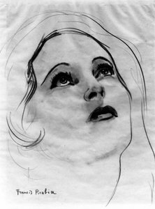 フランシス・ピカビア（1879-1953）作、紙に黒鉛鉛筆と水彩。 作： Francis Picabia