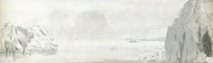 スウォンジー、1678年頃（紙に水彩、茶インク） 作： Francis Place