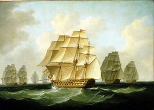 ナポレオン戦争（1803-1815）のエピソード：リチャード・ストラチャン率いる追撃戦、オルテガル岬沖（スペイン）、11月4日