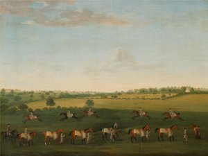 サーチャールズウォレマレットの運動中の競走馬の列