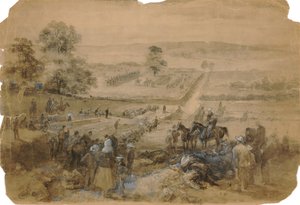 アンティータムの戦いの後、詳細を埋葬する 作： Francis Schell