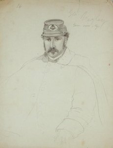 北軍のネグリー将軍 1860年頃（紙に鉛筆） 作： Francis Schell