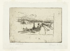 アムステルホテルから見たアムステル アムステルⅠ 作： Francis Seymour Haden (Sir) (signed by artist)