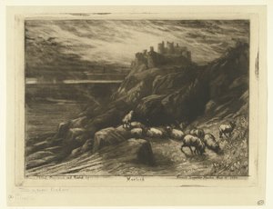 ウェールズのハーレック城 Harlech (オブジェクトのタイトル) 作： Francis Seymour Haden (Sir) (signed by artist)