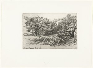 動物の群れがいる風景 群れ ウェリントン (オブジェクトのタイトル) 作： Francis Seymour Haden (Sir) (signed by artist)